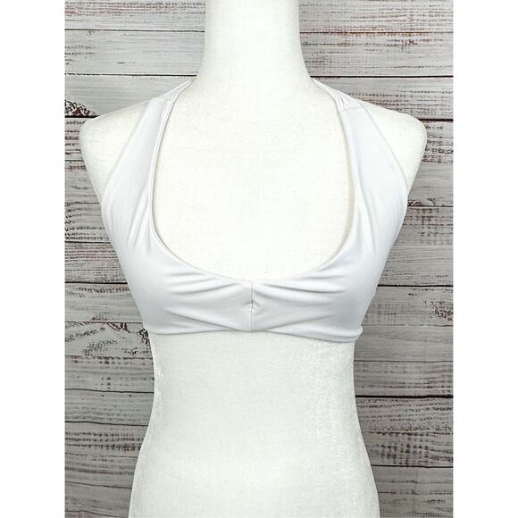 Revolve Joues de Sable Strappy Seamless Halter Neck Swimsuit White Size XS - Picture 1 of 5